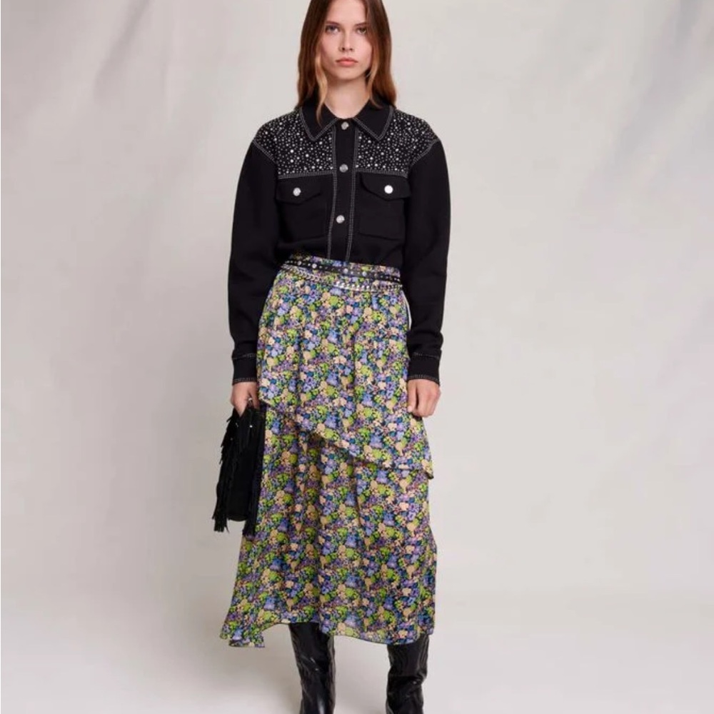 Maje Floral Skirt